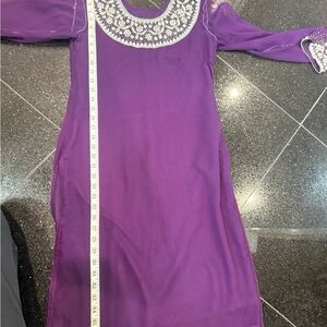 Purple Embellished Dress